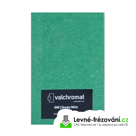 MDF zelená19 mm probarvená Valchromat Green Mint 3660 x 1220 mm-d