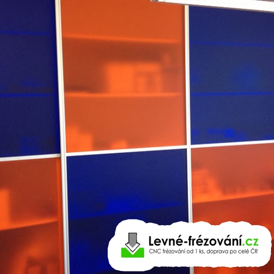 Plexisklo oranžová pískované, průhledné - 2000 x 1000 - 3 mm