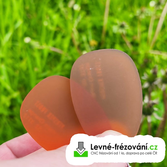 Plexisklo oranžová pískované, průhledné - 2000 x 1000 - 3 mm