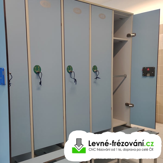 Šatní skříňky z HPL desek