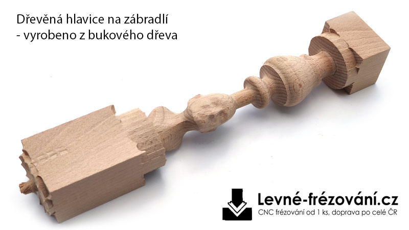 CNC obličej do dřeva na zábradlí