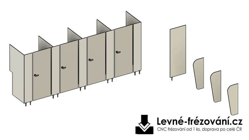 Výřez zástěn na WC, dle přání