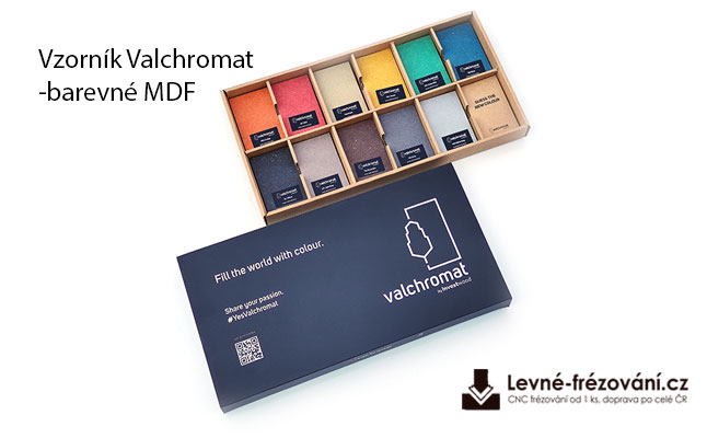 Obrábění valchromat desek, probarvené MDF